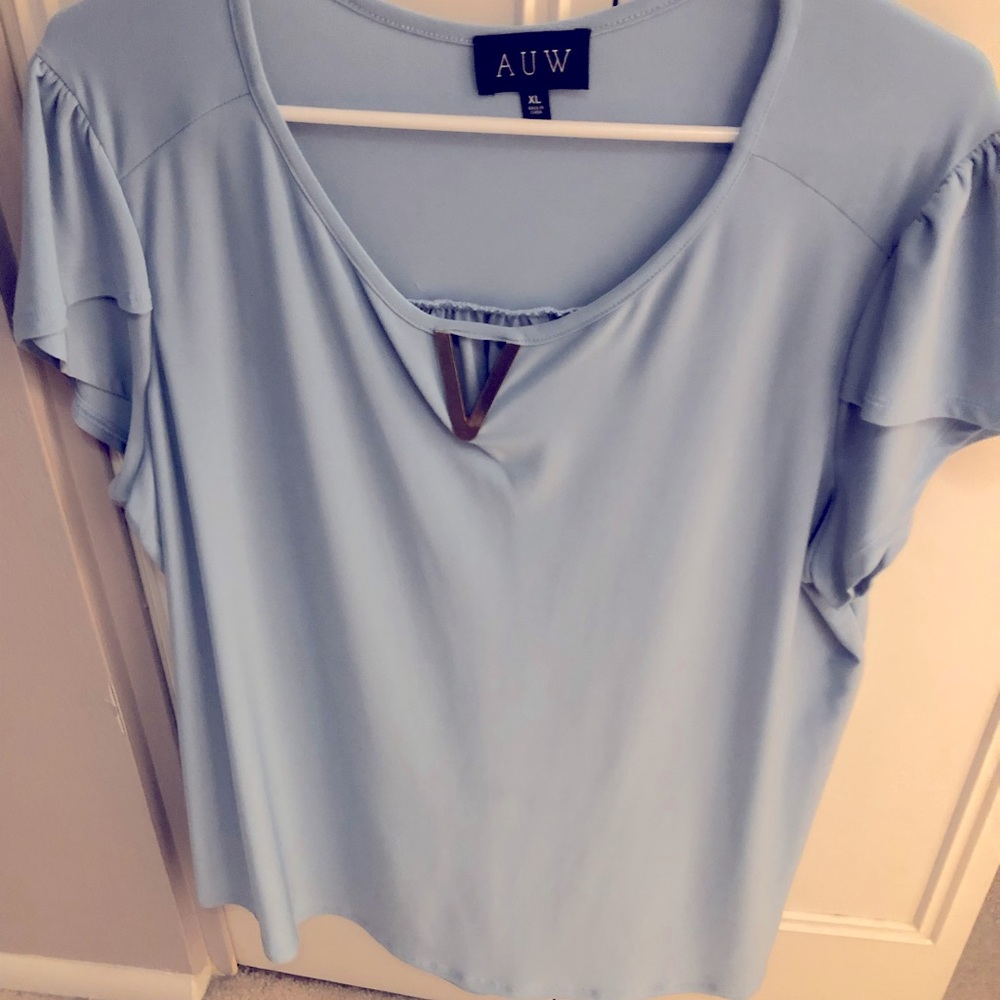 Blue shortsleeved top